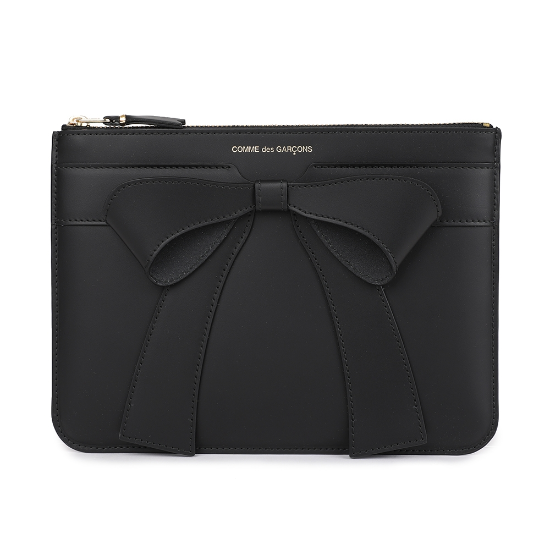 라프리마 꼼데가르송 빅 보우 레더 파우치백 SA5100BB-BLACK