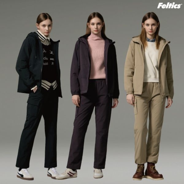 펠틱스 [하프클럽]펠틱스 25FW 여성 패딩 보아퍼 기모 셋업 2종