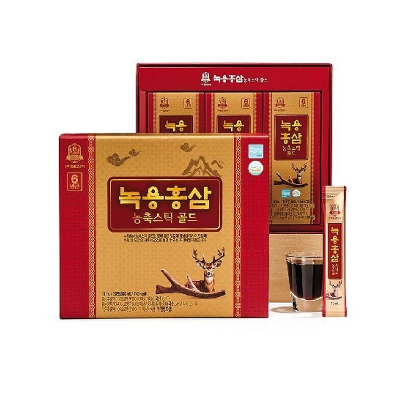 고려홍삼중앙회 녹용홍삼농축스틱 골드 30포 6박스(180포)[35858528]