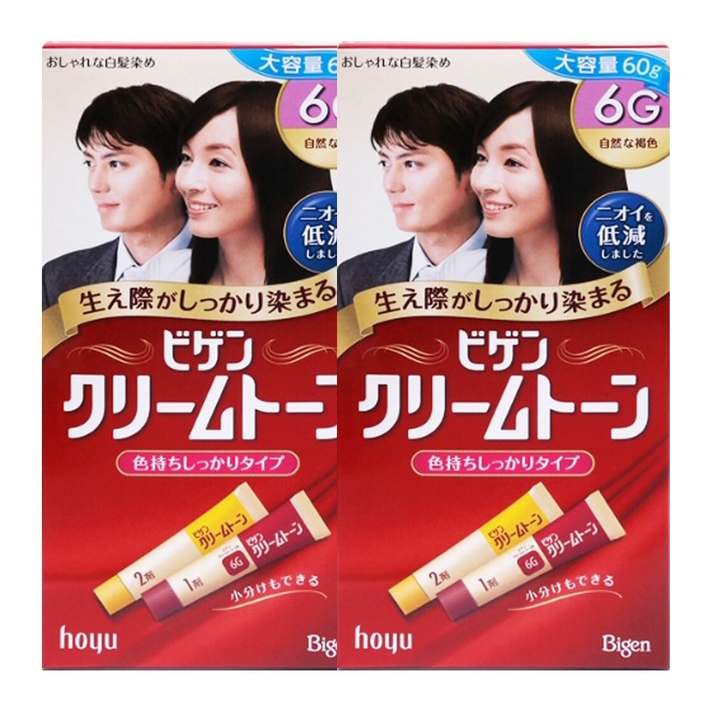 비겐크림톤 염색약 6G 자연갈색 60g X 2개