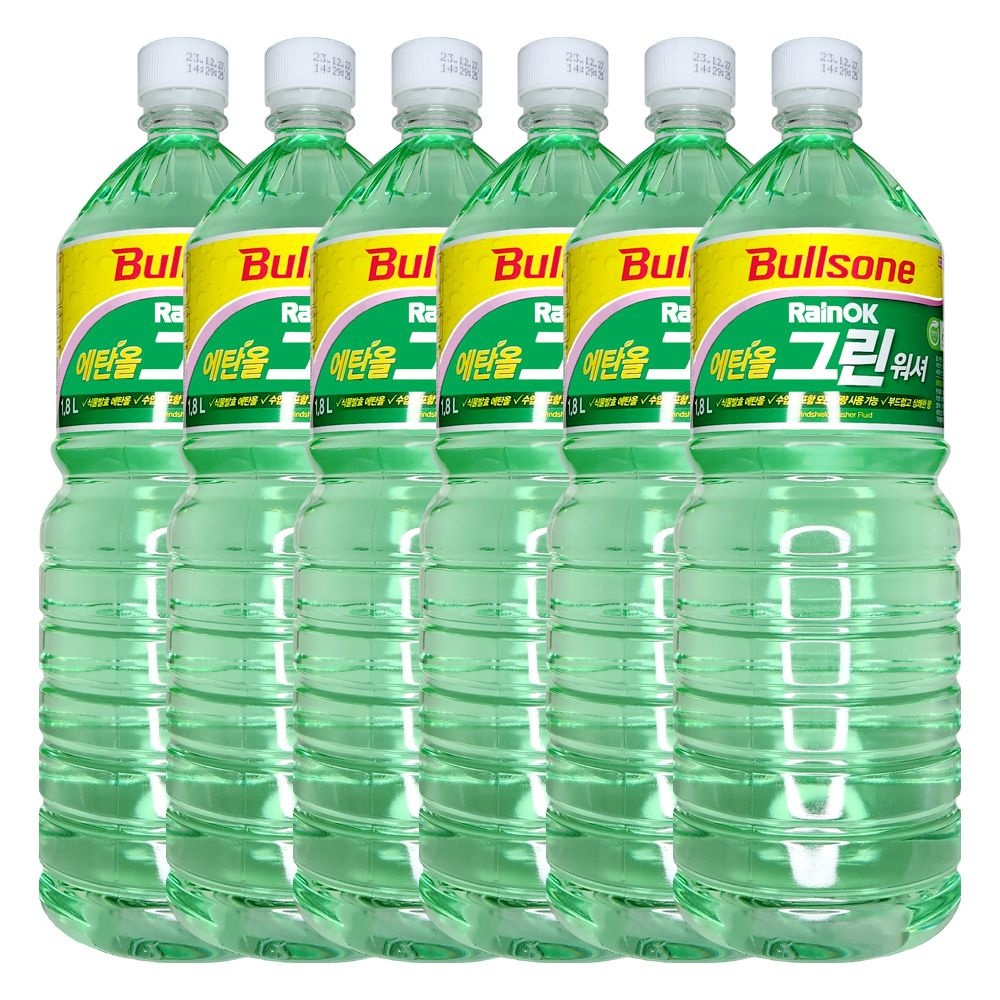 불스원 레인OK 에탄올 그린워셔 1.8L X 6개