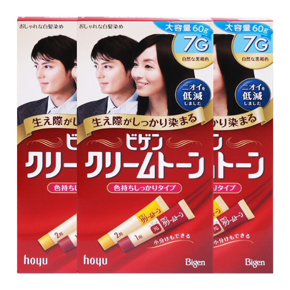비겐크림톤 염색약 7G 자연흑갈색 60g X 3개