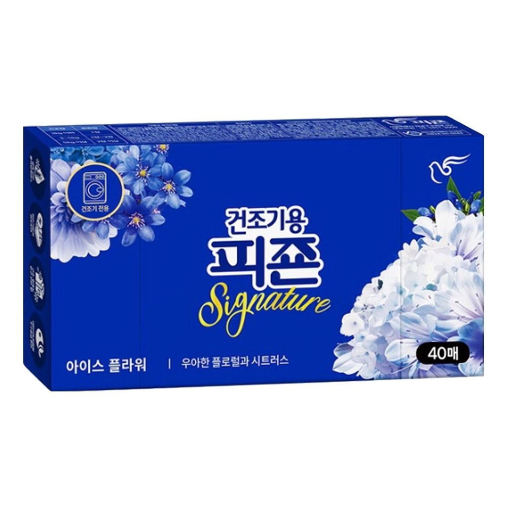 피죤 건조기용 피죤 섬유유연제 시그니처 아이스플라워 40매