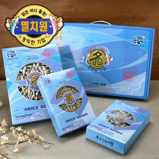멸치원 통영특산품 건어물 종합세트 3종 1호 - 대멸750g+세멸350g+중멸350g