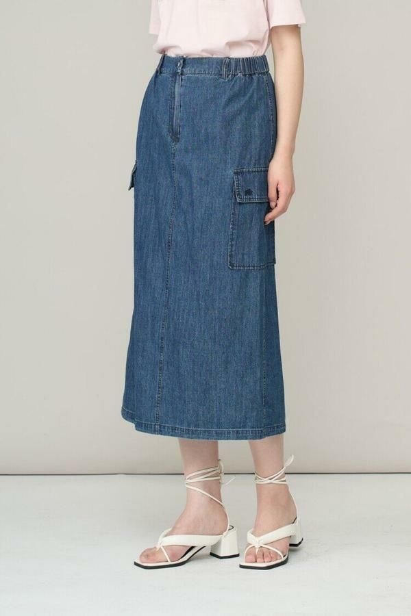 셀러허브 (현대Hmall) [BCBG][올앤선드리] 데님 PK 스커트 A6M4S278_DG