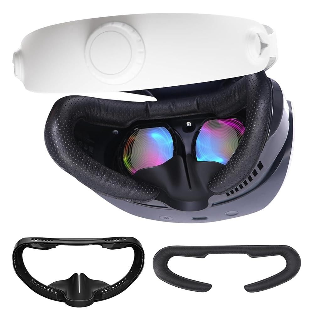 [해외] VR Face Pad for PlayStation VR2 PSVR2 Fitness Facial Interface Cushion Replacement Breathable Holes Leather Foam Anti-fogging Sweat-Proof Cover Access