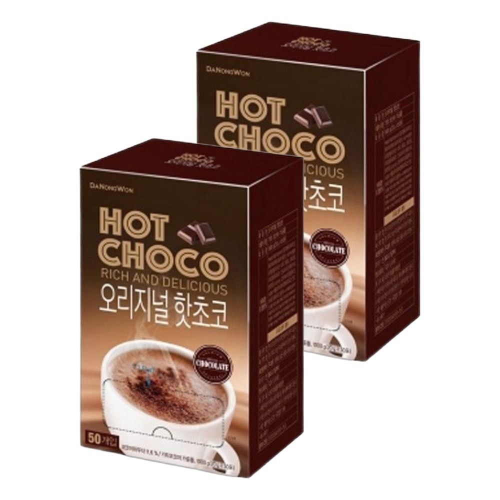 다농원 초코파우더 진한 부드러운 카페재료 풍미 코코아 오리지널 핫초코 50개입 2개