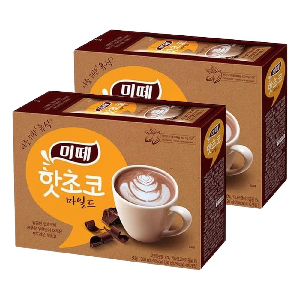 미떼 다뜻한 음료 풍미 일상음료 가루 진한 핫초코 코코아 핫초코 마일드 10T 2개