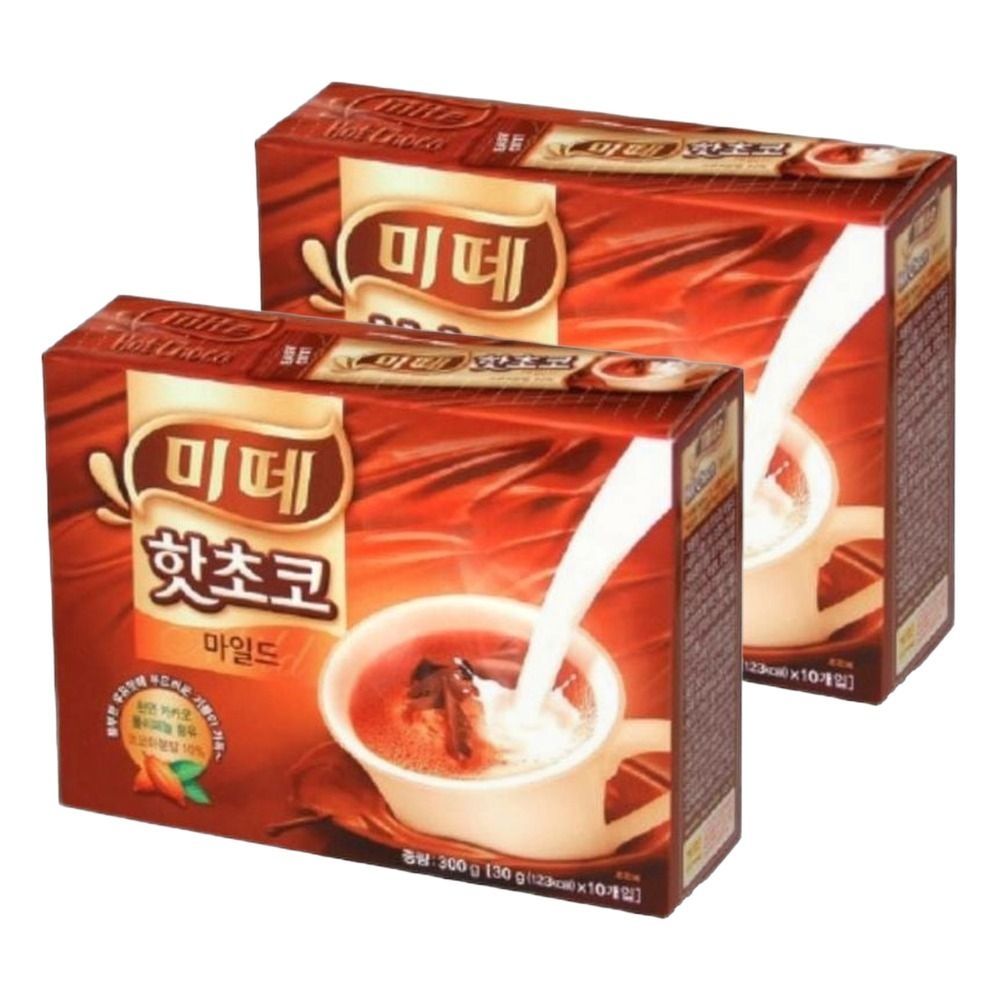 미떼 음료 달콤한 진한 일상음료 가루 풍미 다뜻한 코코아 핫초코 마일드 10T 2개