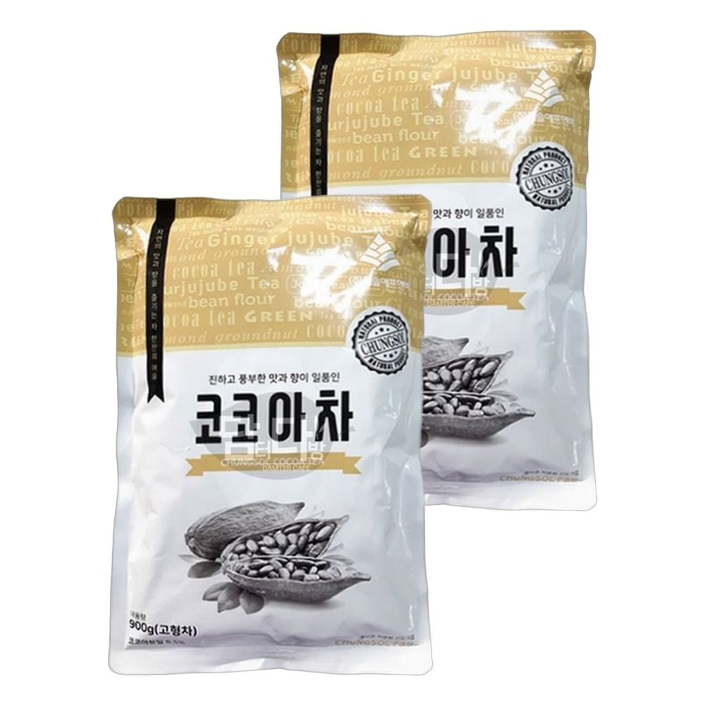 청솔 음료 풍미 티타임 가루 진한 핫초코 탕비실 코코아 자판기용 코코아차 900g 2개