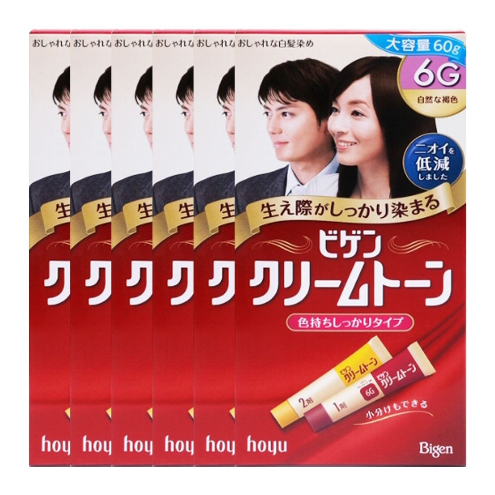 비겐크림톤 염색약 6G 자연갈색 60g X 6개