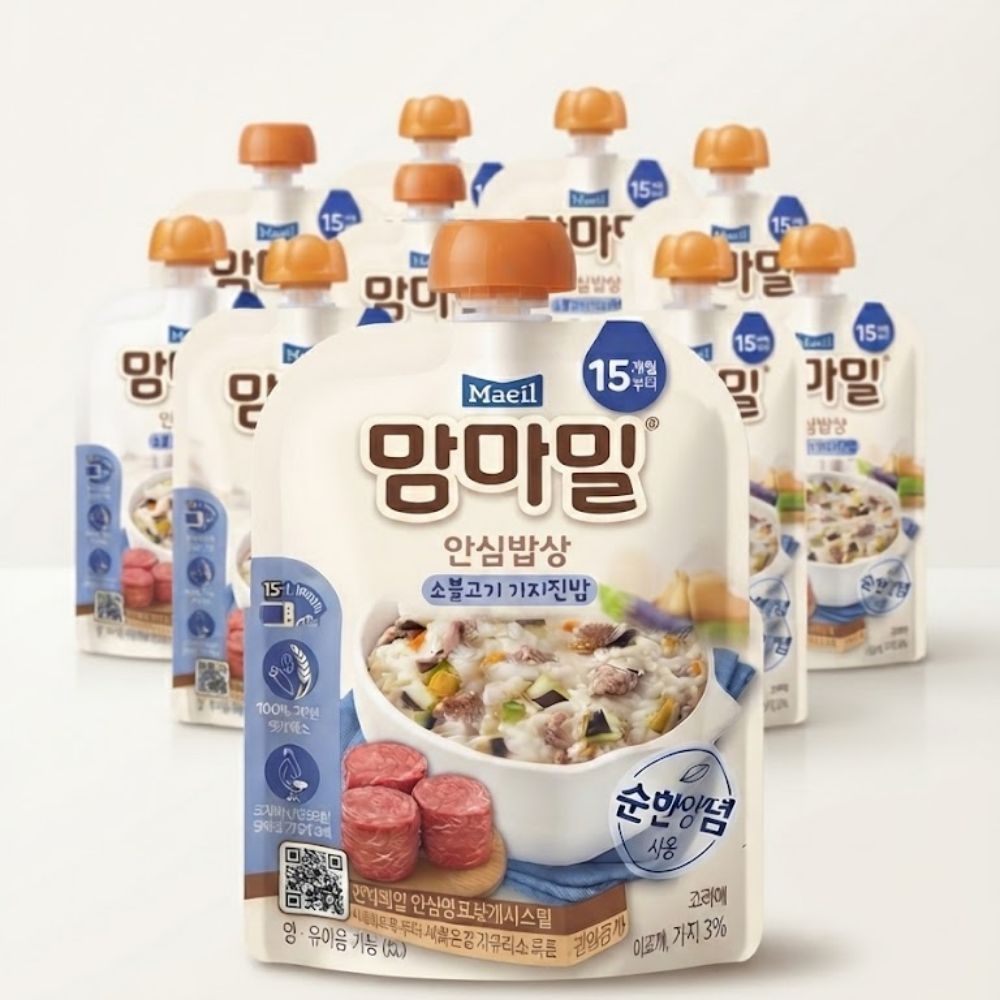 매일유업 맘마밀 안심밥상 소불고기 가지진밥 140g 20팩