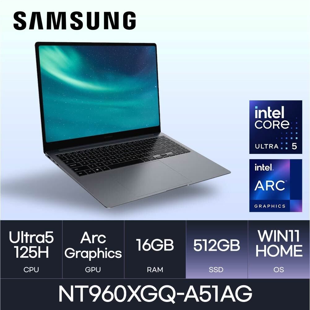 삼성전자 HMC/ 삼성 갤럭시북4 프로 NT960XGQ-A51AG / 512GB WIN11 /고해상도 학생 사무용 가벼운 AI 노트북