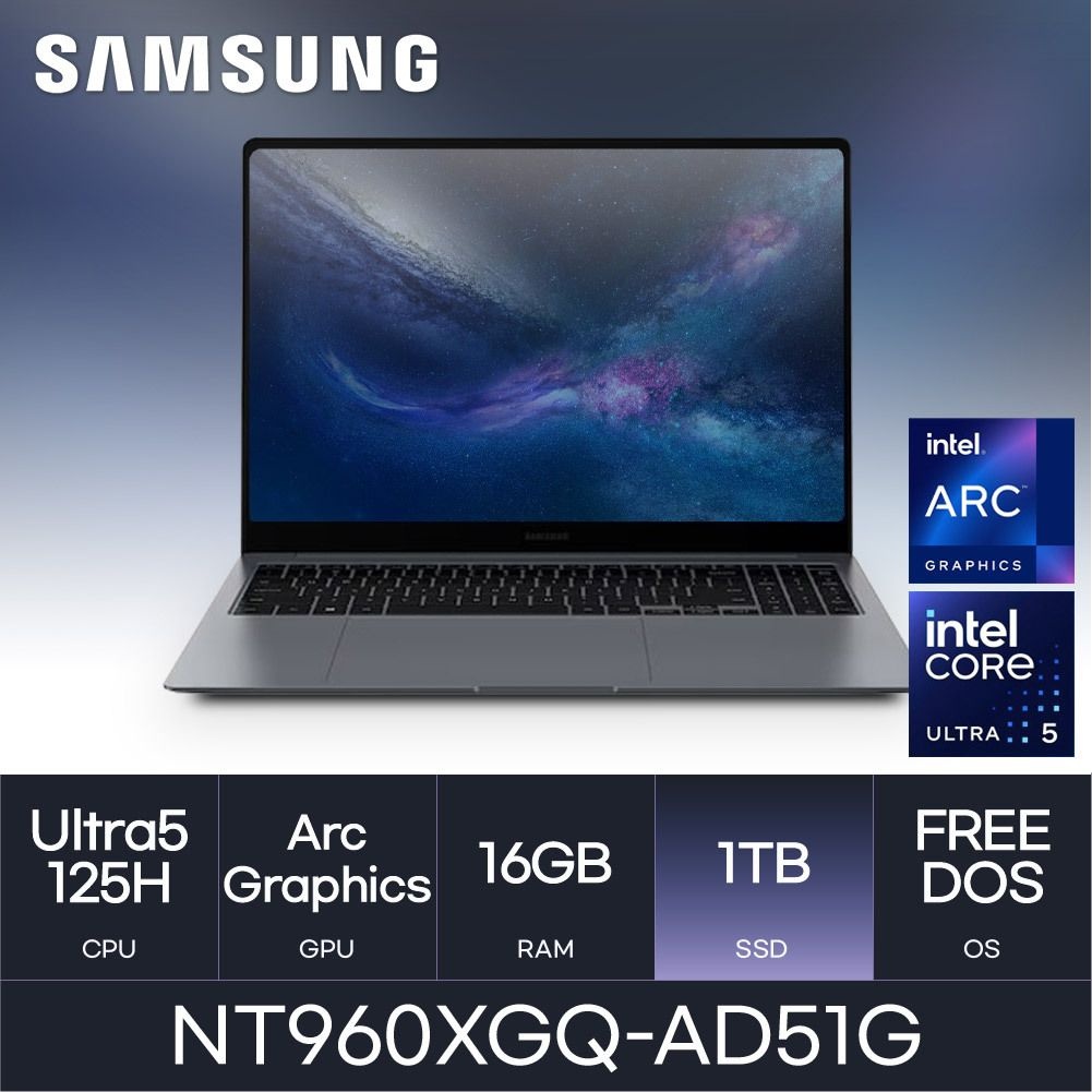 SAMSUNG 삼성전자 HMC/ 삼성 갤럭시북4 프로 NT960XGQ-AD51G / 1TB / 고해상도 WQXGA+ 학생용 사무용 가성비 노트북