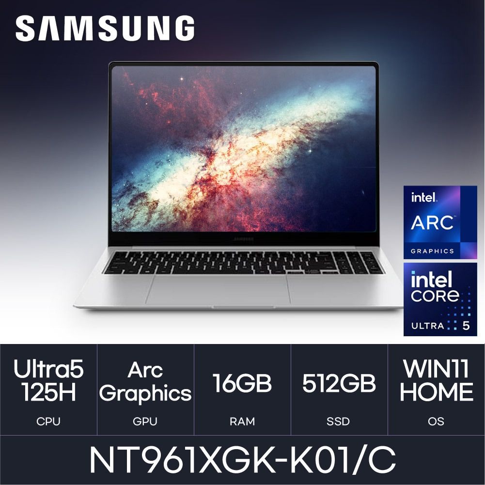 SAMSUNG 삼성전자 HMC/ 삼성 갤럭시북4 프로 NT961XGK-K01/C / 512GB / 고해상도 WQXGA+ 학생용 사무용 가성비 노트북