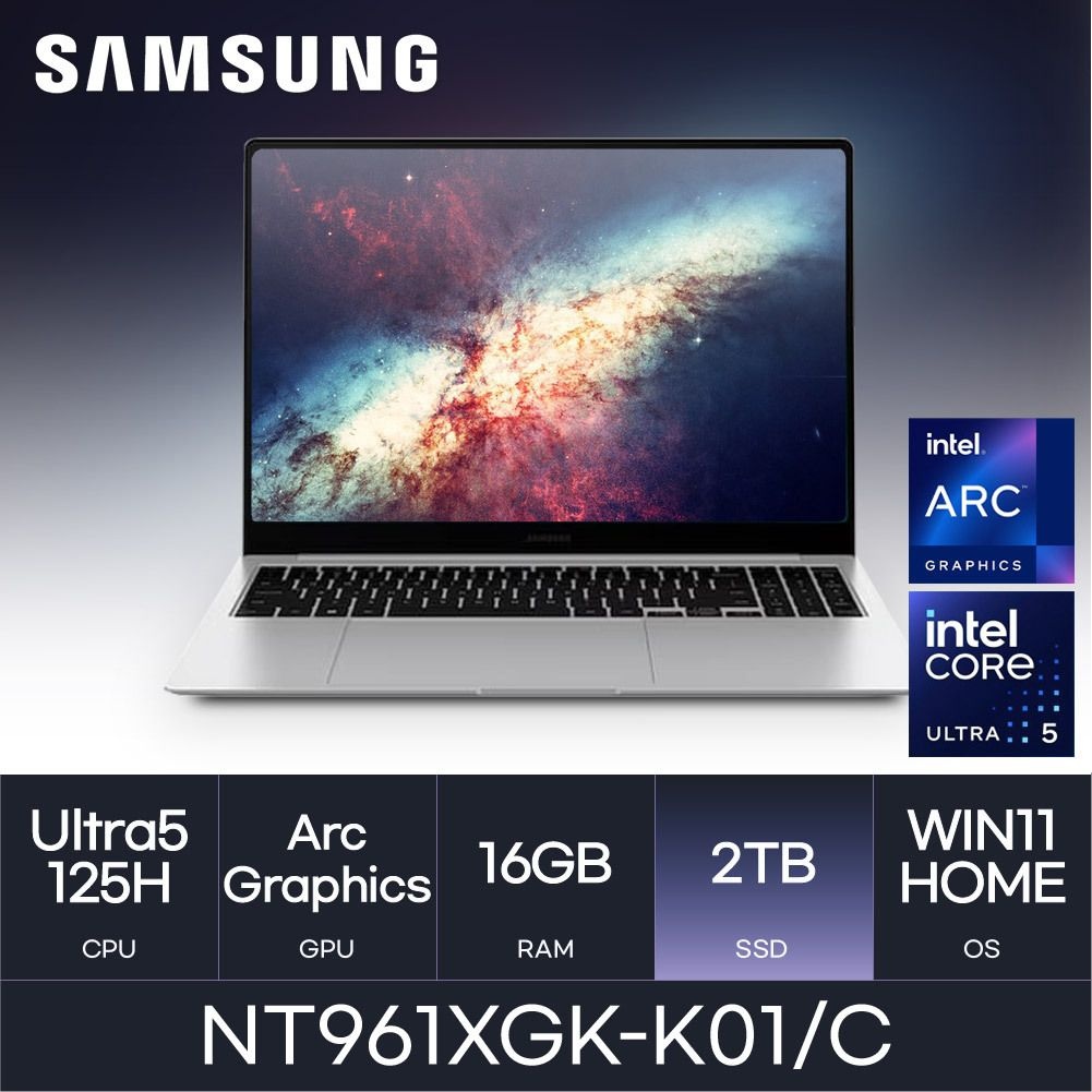 SAMSUNG 삼성전자 HMC/ 삼성 갤럭시북4 프로 NT961XGK-K01/C / 2TB / 고해상도 WQXGA+ 학생용 사무용 가성비 노트북