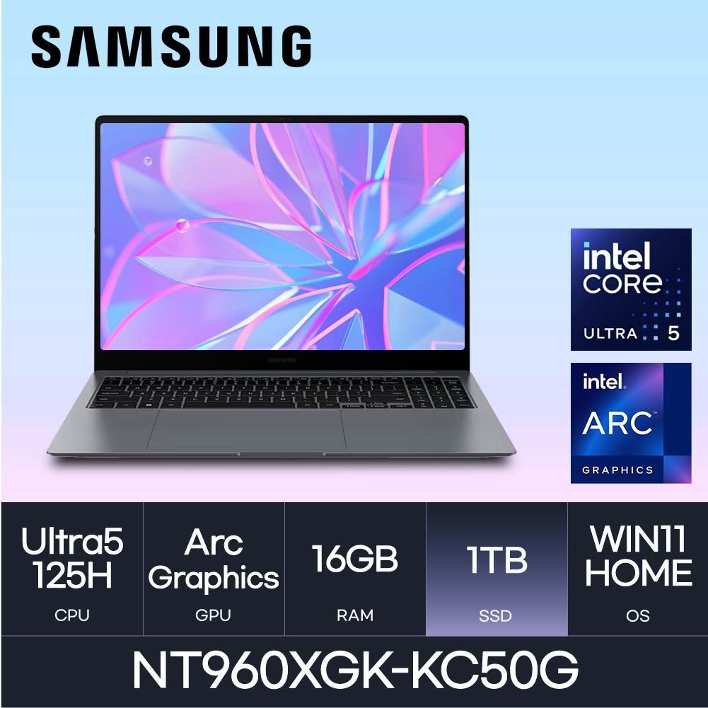 삼성전자 삼성전자 HMC/ 삼성 갤럭시북4 프로 NT960XGK-KC50G / 16GB 1TB WIN11 /고해상도 학생 사무용 가벼운 AI 노트북