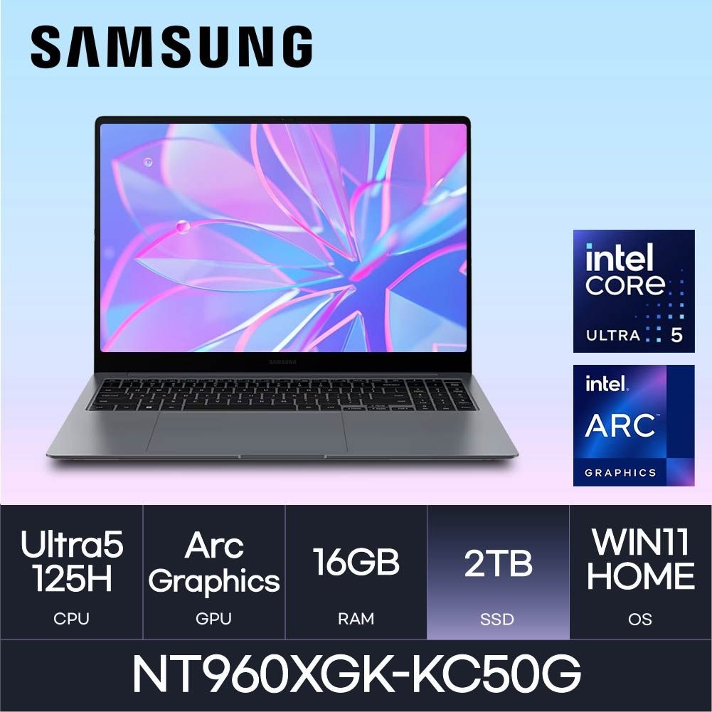 삼성전자 삼성전자 HMC/ 삼성 갤럭시북4 프로 NT960XGK-KC50G / 16GB 2TB WIN11 /고해상도 학생 사무용 가벼운 AI 노트북