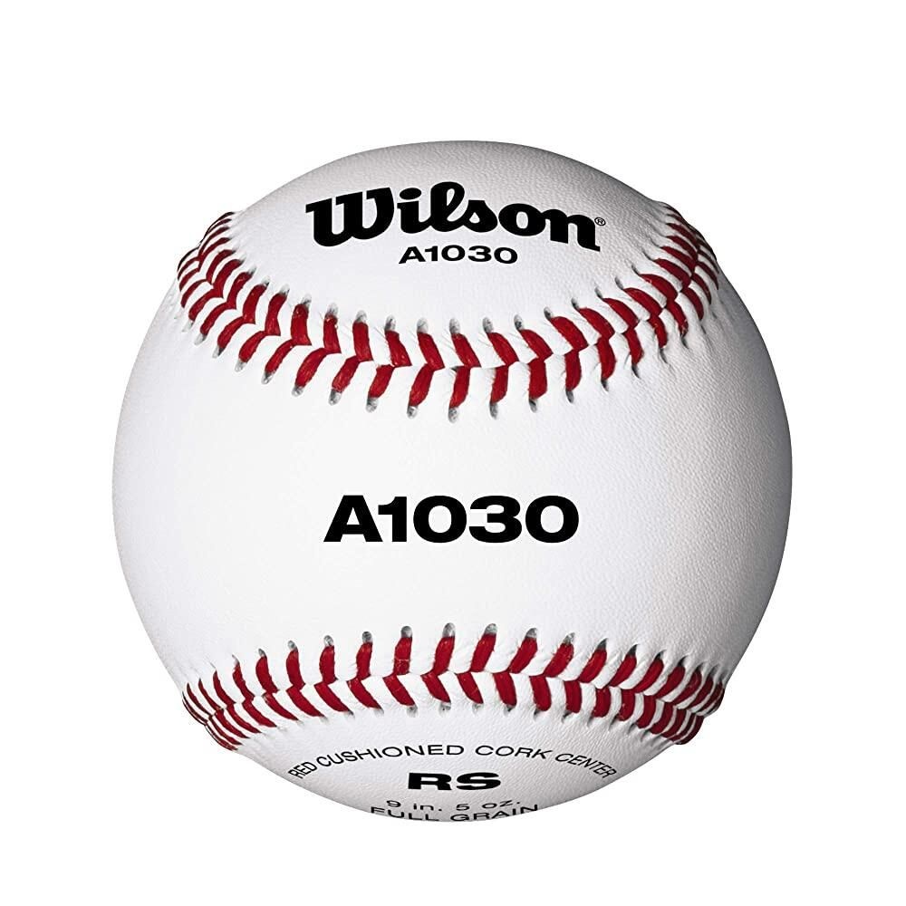 [해외] Wilson Sporting Goods 챔피언 시리즈 야구공 A1030 SST 12개 화이트 펄 [호환]