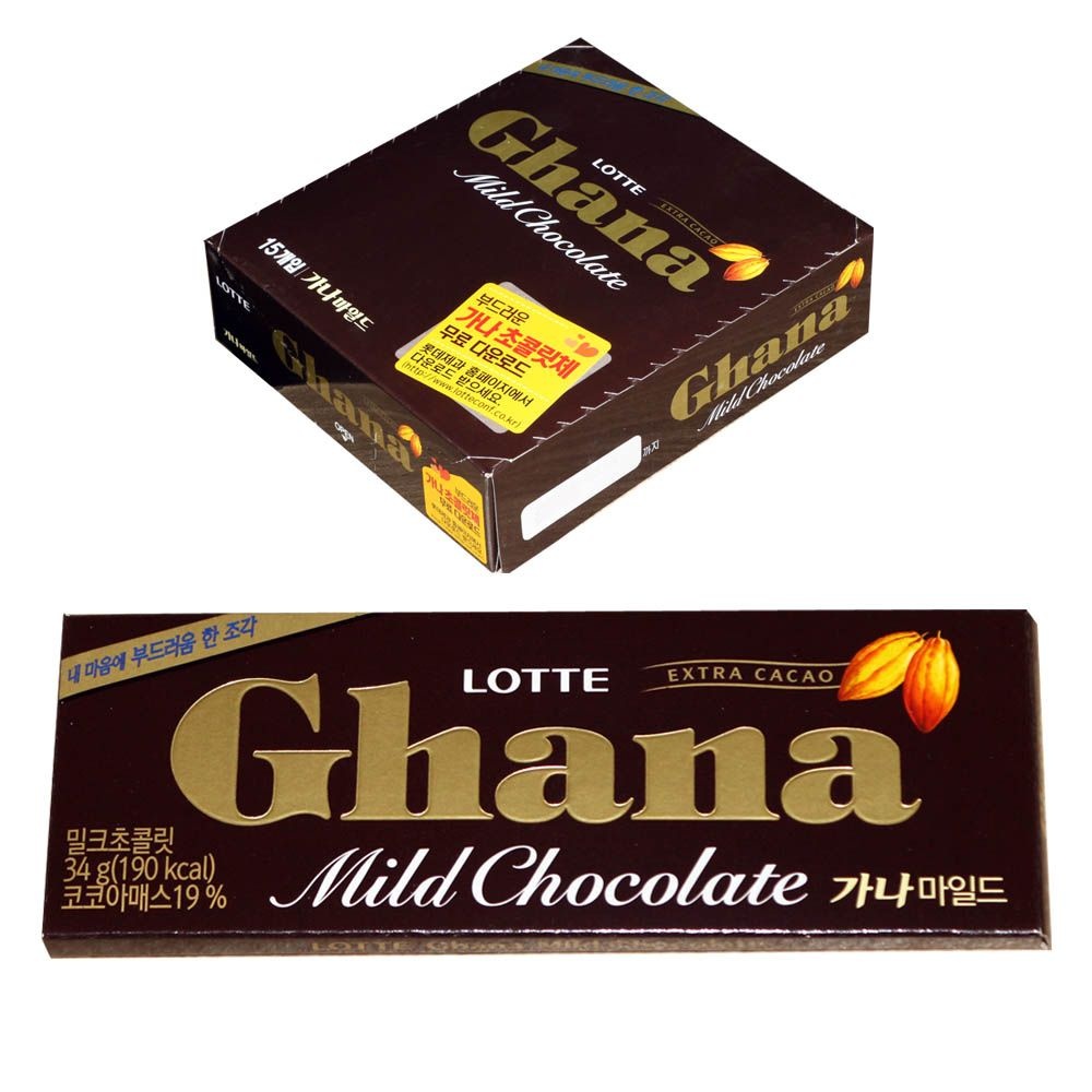 [오늘출발] 롯데웰푸드 롯데 Ghana 가나초콜릿 34g x 15개