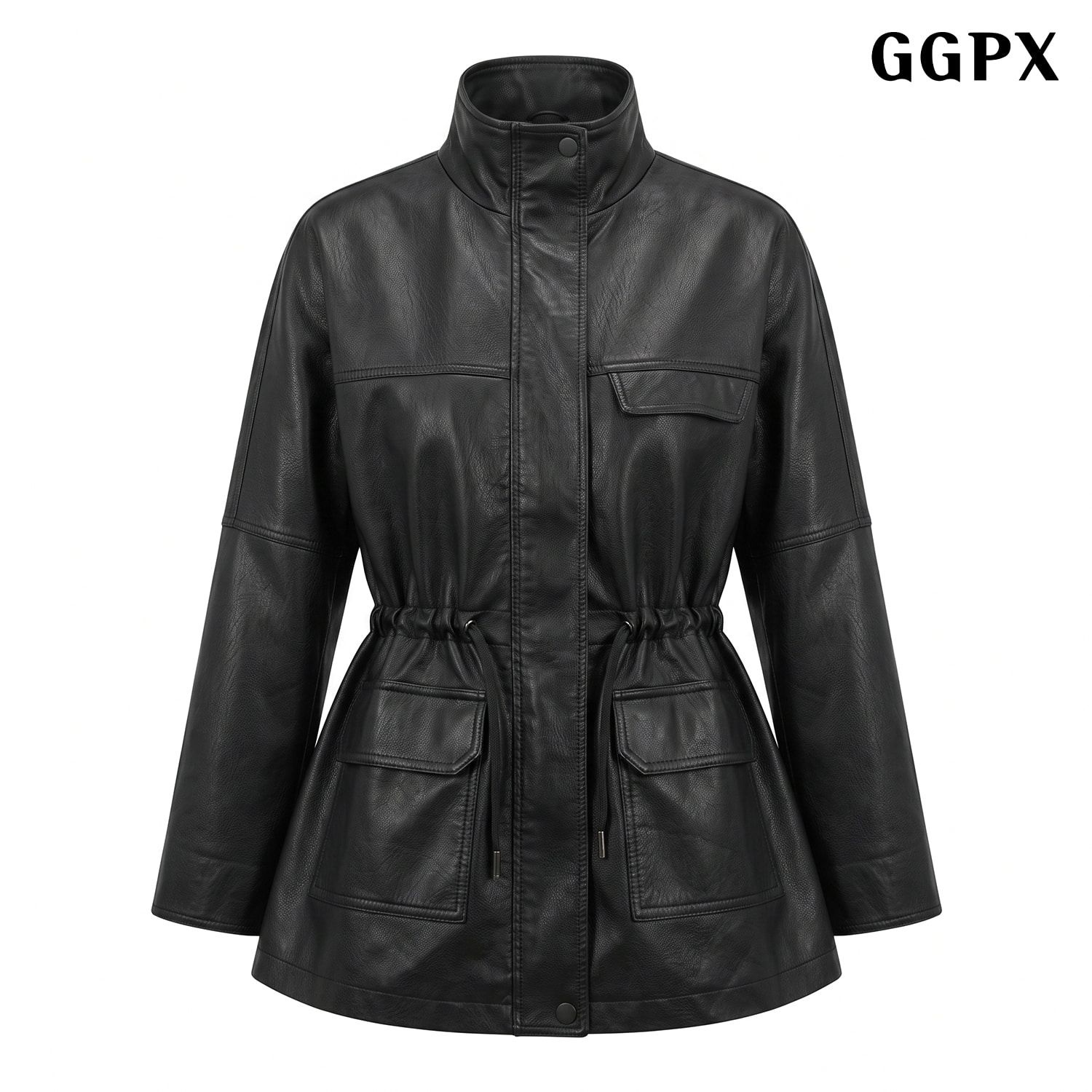 컨템포러리 페이크 레더 스트링 자켓 (GQCJK015D)