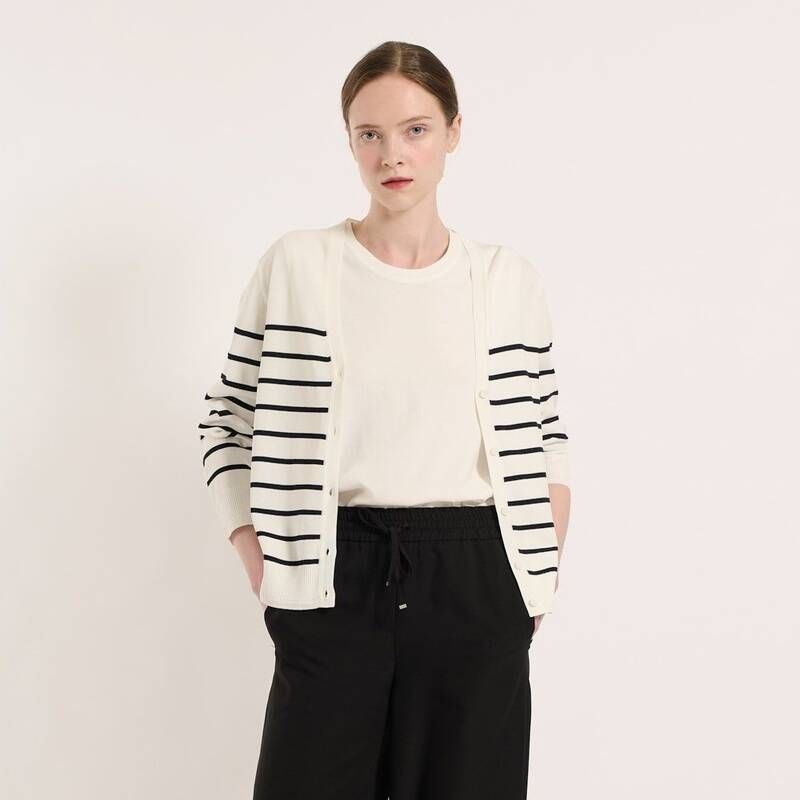 BCBG BCBG 스트라이프 니트 가디건 B5M3K271 T6V9W2X4 B5C8D3E1