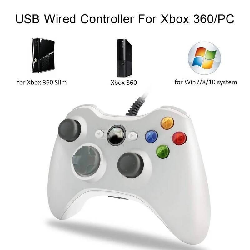 UnKnown [해외] 엑스박스패드 교체 하우징 케이스 액세사리 XBOX컨트롤러 Xbox 360 /360 용 USB 유선 컨트롤러 PC Windows 781011 Microsoft XBOX