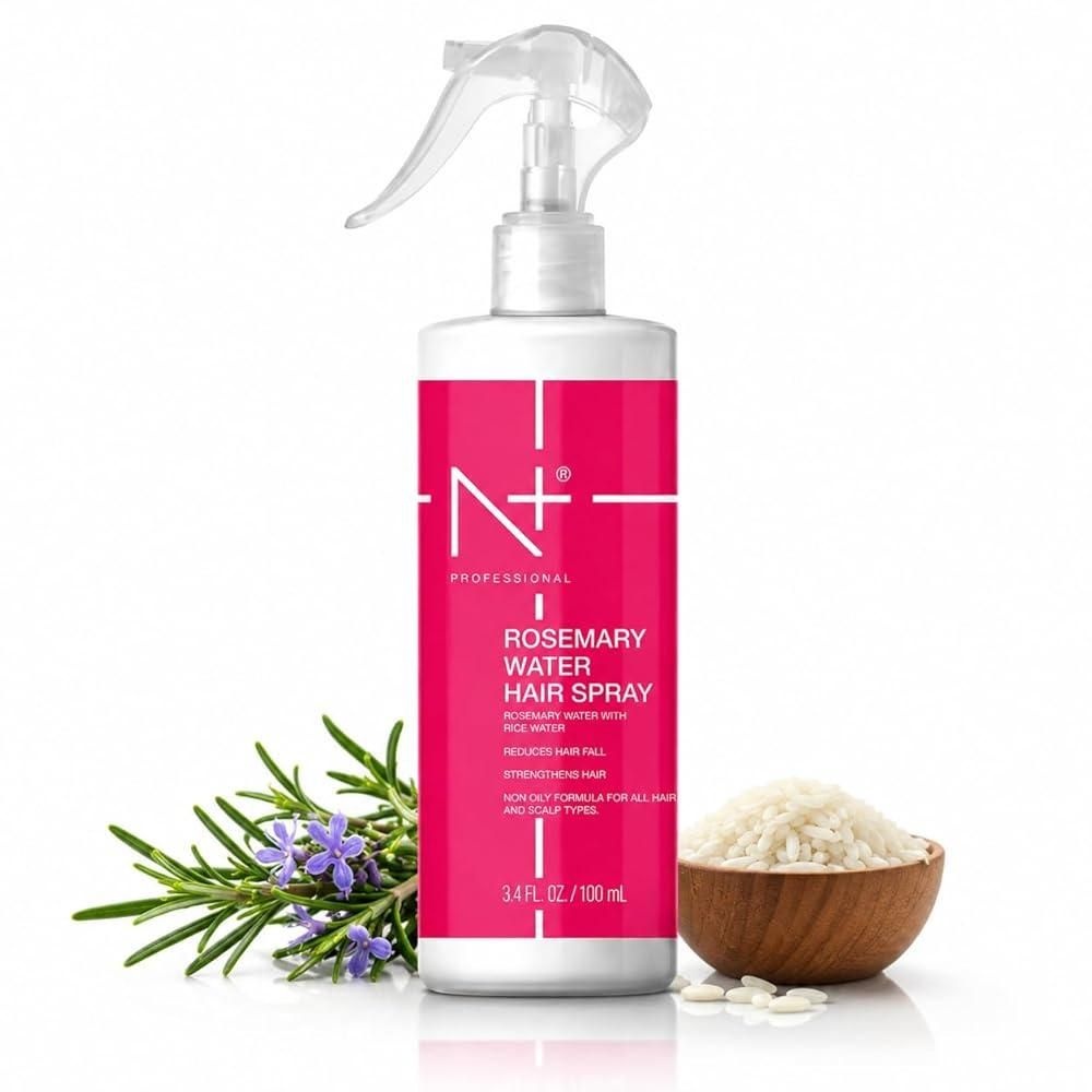 엔플러스 [해외] Rosemary Water Hair Growth Spray Mist for Fall Control Promotes Thicker Healthier Scalp Nourishes & Reduces Breakage For All Types Men Women 3.38 FL.O