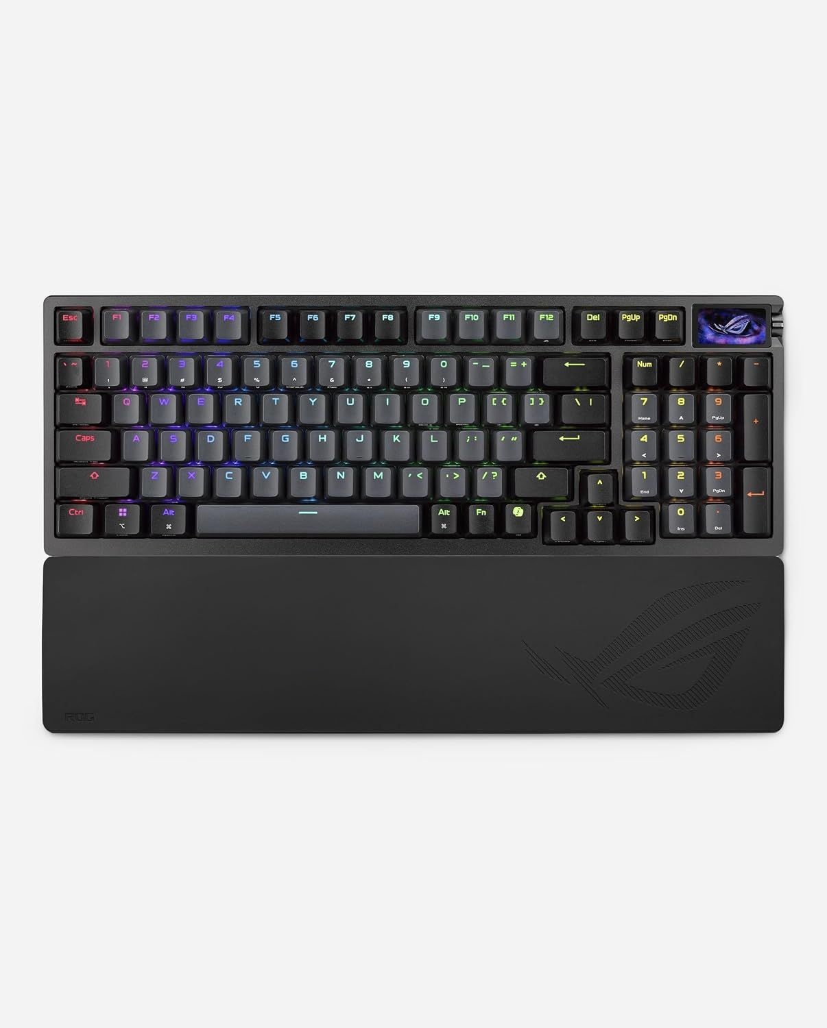 ASUS ROG Azoth 96 HE 무선 홀 효과 게이밍 키보드 – 96% 풀사이즈, 트라이 모드, 핫스왑 가능, 마그네틱 스위치, 빠른