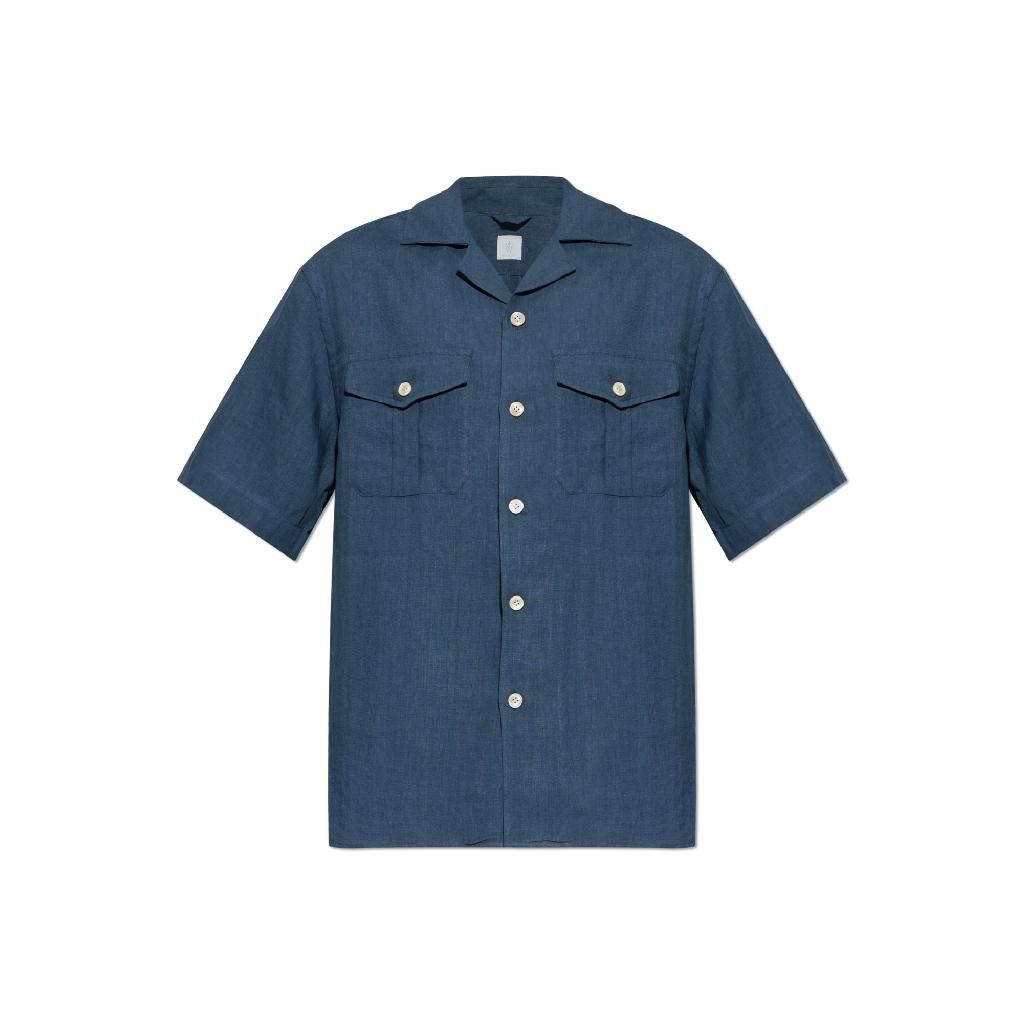 일레븐티 [해외] 일레븐티 26SS ELEVENTY Royal 2 Pocket Bowling Collar 셔츠 M75CAMM04TES0I13919 TP574594071