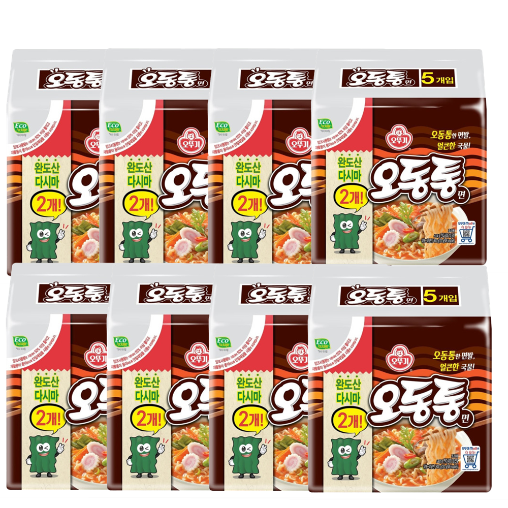 오뚜기 오동통면 120g 40개 멀티 봉지라면 한박스 국민라면 식사대용 캠핑