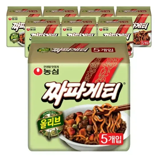 농심 올리브 짜파게티 140g 40개 국민라면 식사대용 캠핑