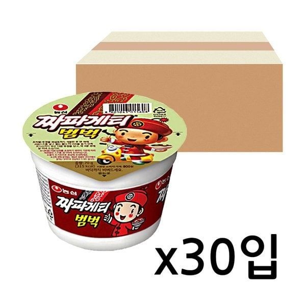 농심 짜파게티범벅 짜장라면 미니 소컵 학원간식 30입 박스 국민 라면