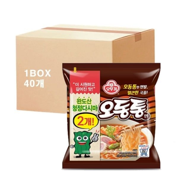 오뚜기 오동통면 120g 40개 멀티 봉지라면 한박스 국민 라면