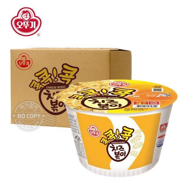 오뚜기 (박스) 치즈볶이 큰컵95g 12입 대용량 라면대량 국민 라면