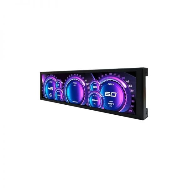 VSDISPLAY [해외] VSDISPLAY 9.1인치 462x1920 LCD 화면 D32 컴퓨터 PC 케이스용 소형 스트레치드 바 디스플레이 CPU GPU RAM 온도 데이터 모니
