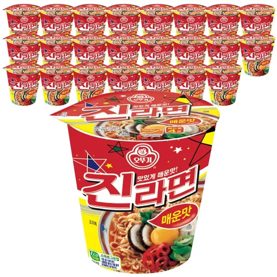 오뚜기 진라면 매운맛 컵 65g x 24개