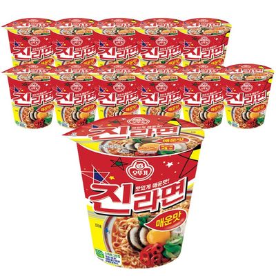 오뚜기 진라면 매운맛 컵 65g x 12개
