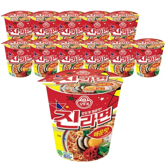 오뚜기 진라면 매운맛 컵 65g x 12개