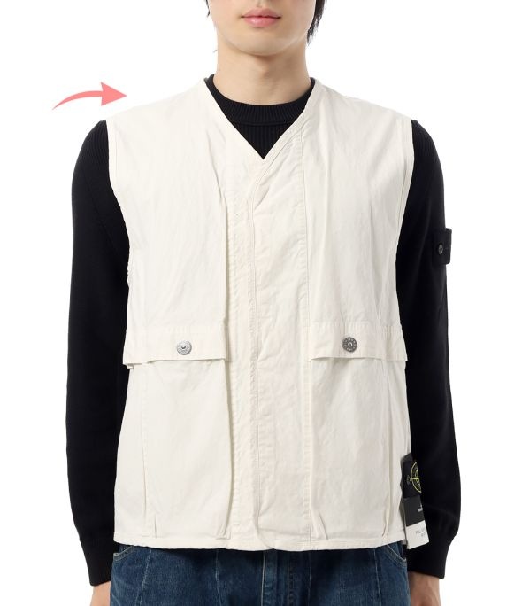 STONE ISLAND STONE ISLAND G100010 Mil-Spec Stretch Ripstop-Tc Vest K1S15 S0063 V0093 밀 스펙 스트레치 립스탑-Tc 베스트 41343