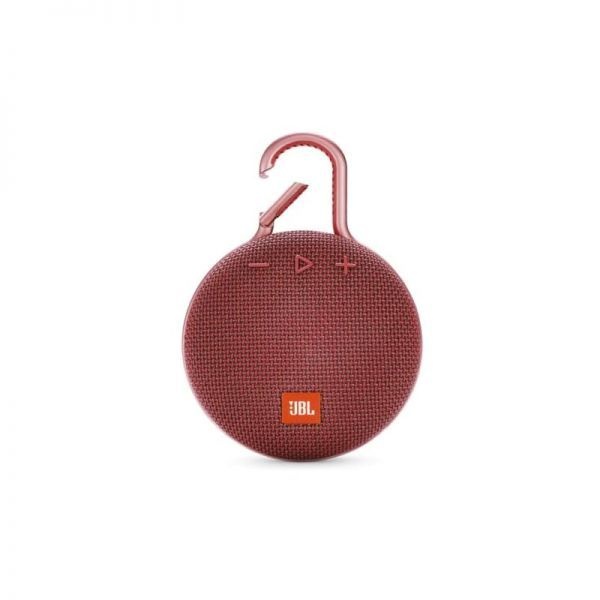 [해외] JBL 클립 3 피에스타 레드 방수 내구성 휴대성이 뛰어난 블루투스 스피커 최대 10시간 재생 노이즈 캔슬링 스피커