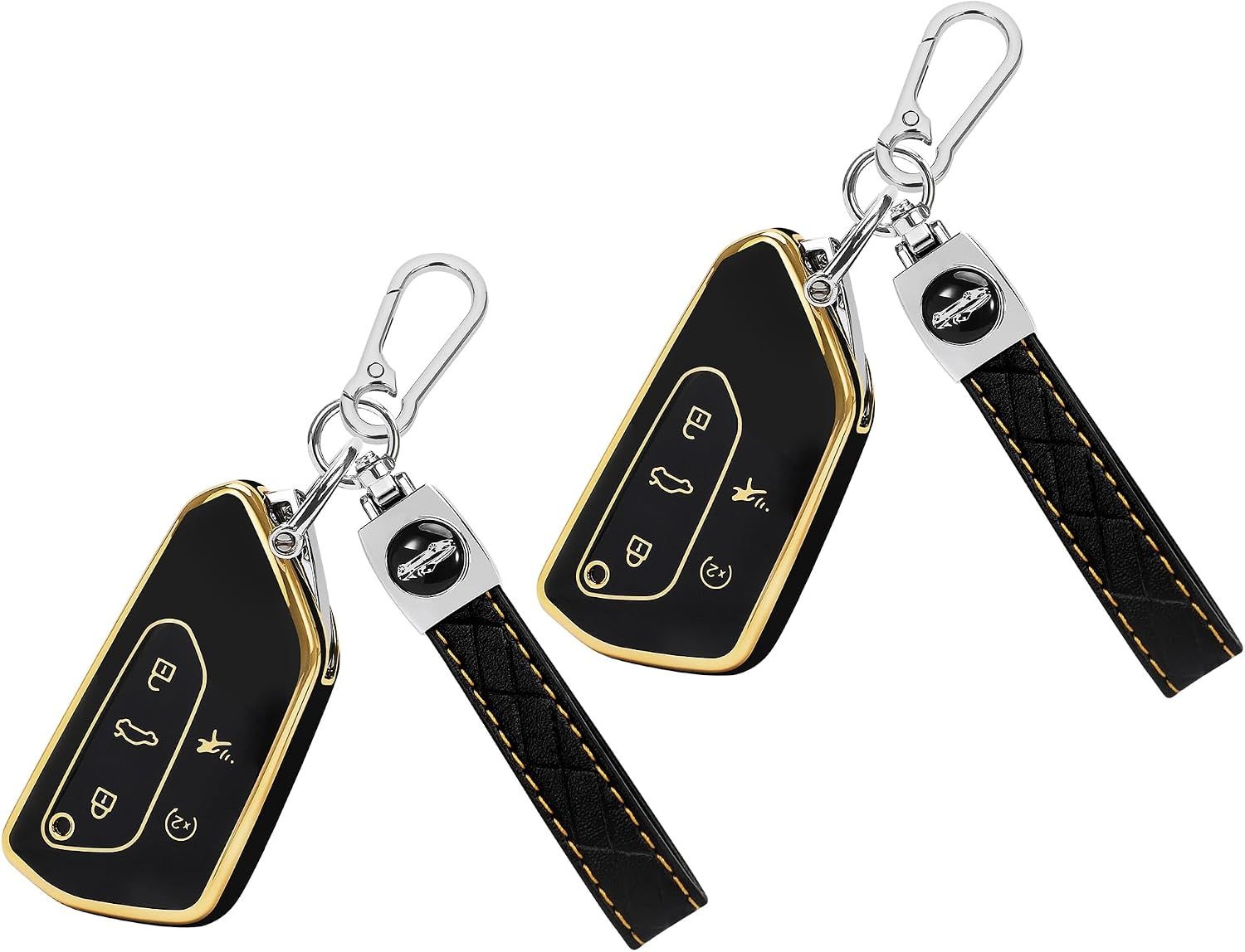 TOMALL 2개 세트, VW 폭스바겐 키체인 포함 키 폽 커버, 5버튼 소프트 TPU 케이스, ID.4 아틀라스 MK8 GTI 골프 R 크로스
