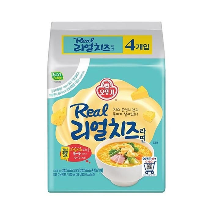 봉지라면 오뚜기 리얼치즈 라면 135g 8개