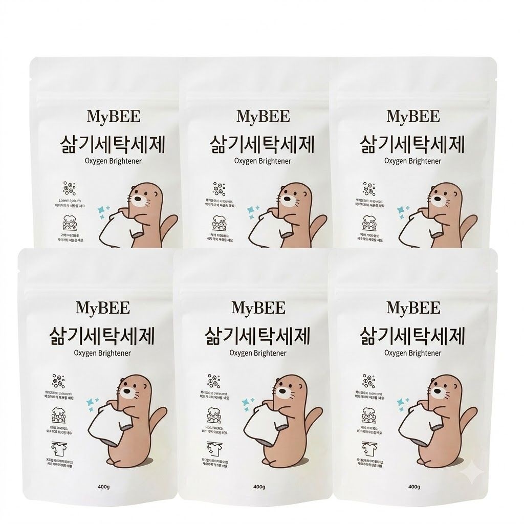 마이비 삶기 세탁세제 리필 400g 6개 얼룩 제거 순한 빨래 땀 냄새 제거