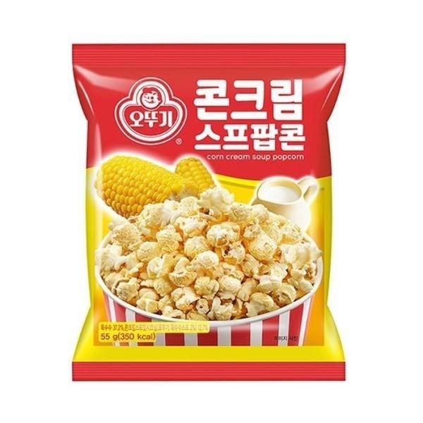 스낵 오뚜기 콘크림스프 팝콘 55g 6개