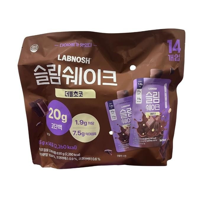 랩노쉬 슬림쉐이크 초코맛 45g x 14개