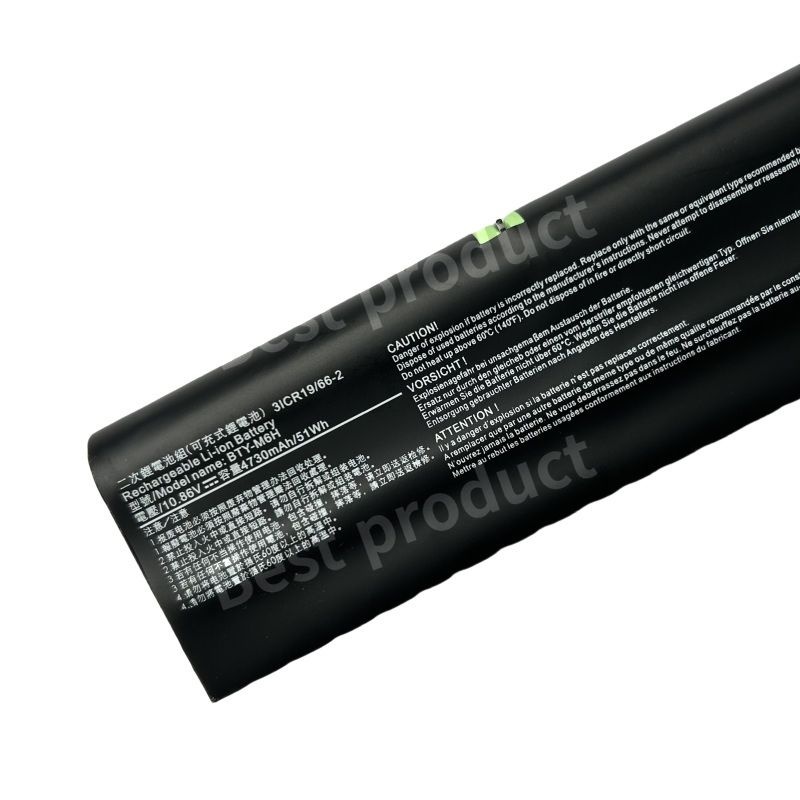 [해외] MSI 노트북 배터리 호환 GL63 GP62 GE62 GL62M GL72 GP72 PE60 PE70 GE72 4400mAh