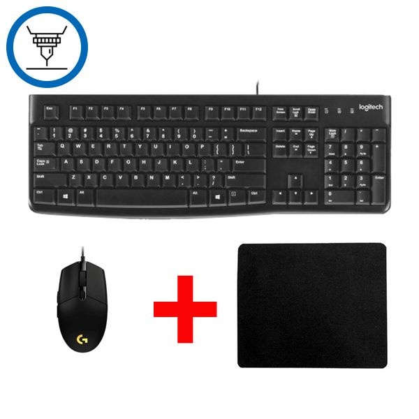 패드+긱인(인쇄)서비스 로지텍 K120 + G102 2세대 정품박스 블랙 USB 키보드 마우스 세트 키스킨포함