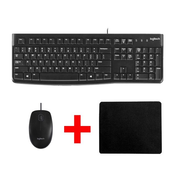 패드증정 로지텍 K120 + B100 USB 키보드 마우스 세트 키스킨포함