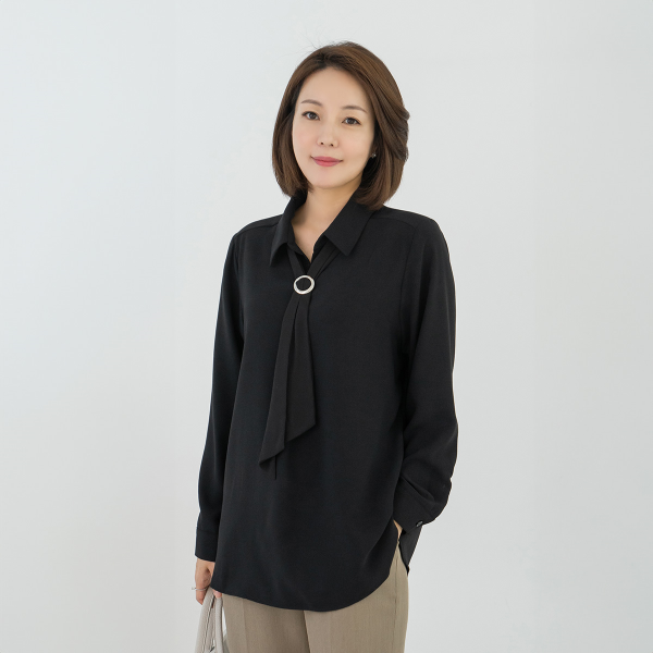 마담4060 [패션플러스][마담4060]엄마옷 마담4060 타이장식 40대50대 블라우스-RBL2408049-